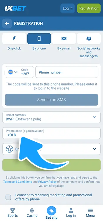 Step 5 - Input promo code